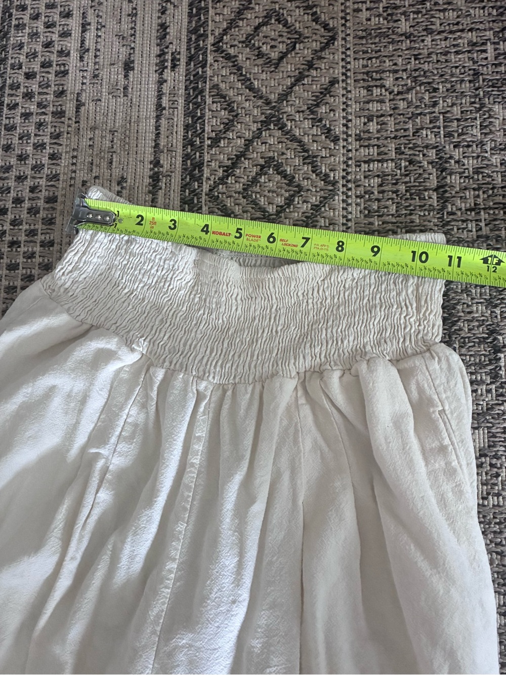 High-Waist Wide-Leg Cream Linen Pants - Picture 8 of 11